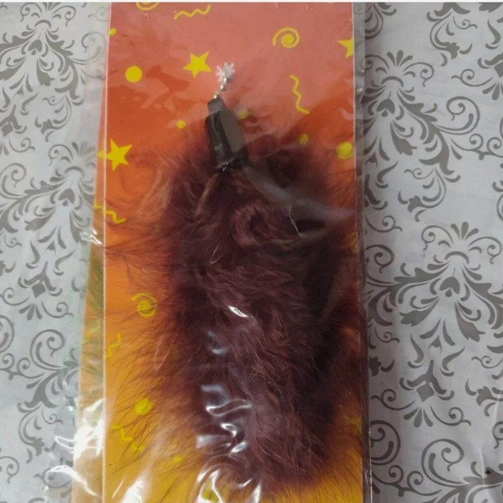 Lot of 3 Lazy Pet Interactive Tail Tease Cat Toy Green, Brown, & Yellow C9